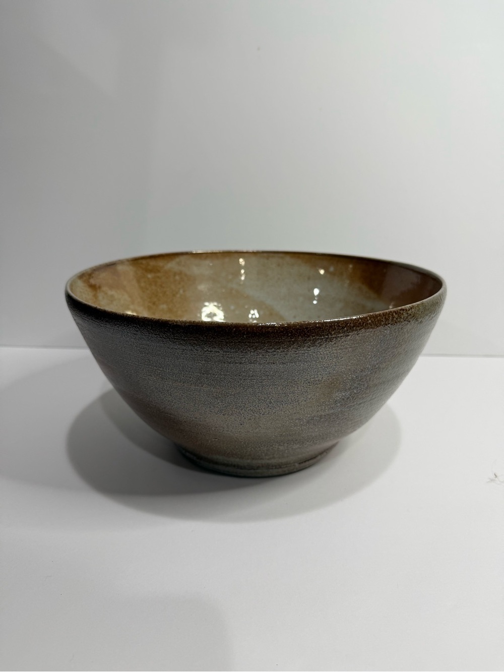 Hand-Thrown Ceramic Bowl Brown & Tan
6 in height x 10.5 diameter